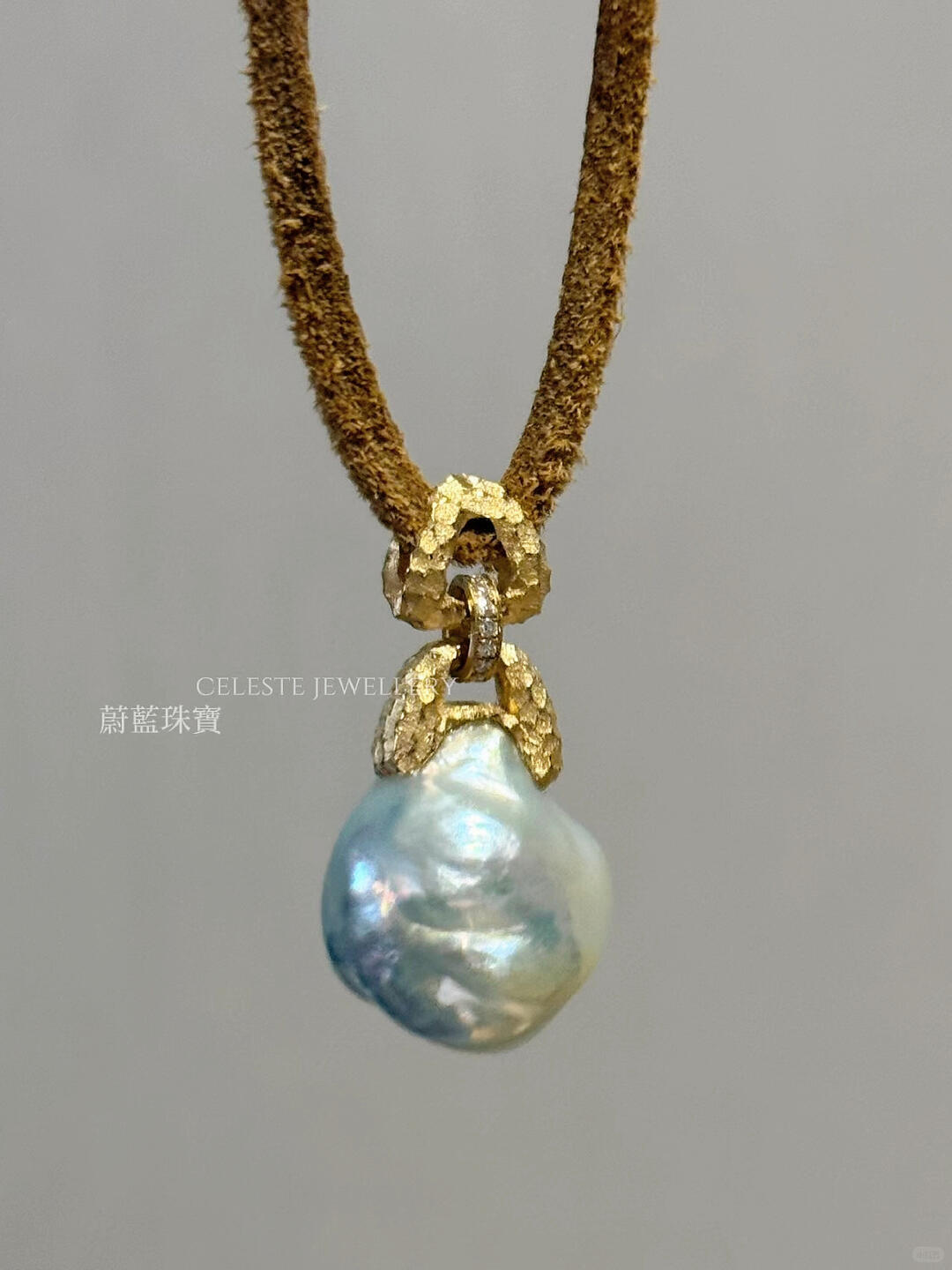 A blue-blood Baroque pearl necklace