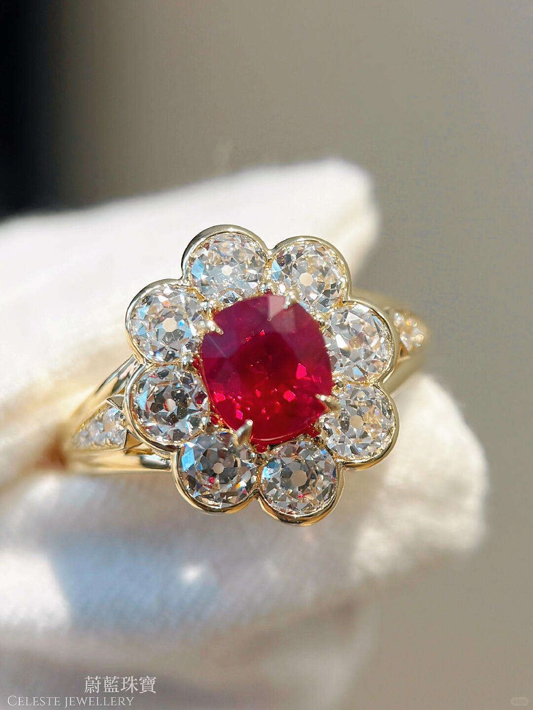 A Retro, Full-Bodied Ruby Ring