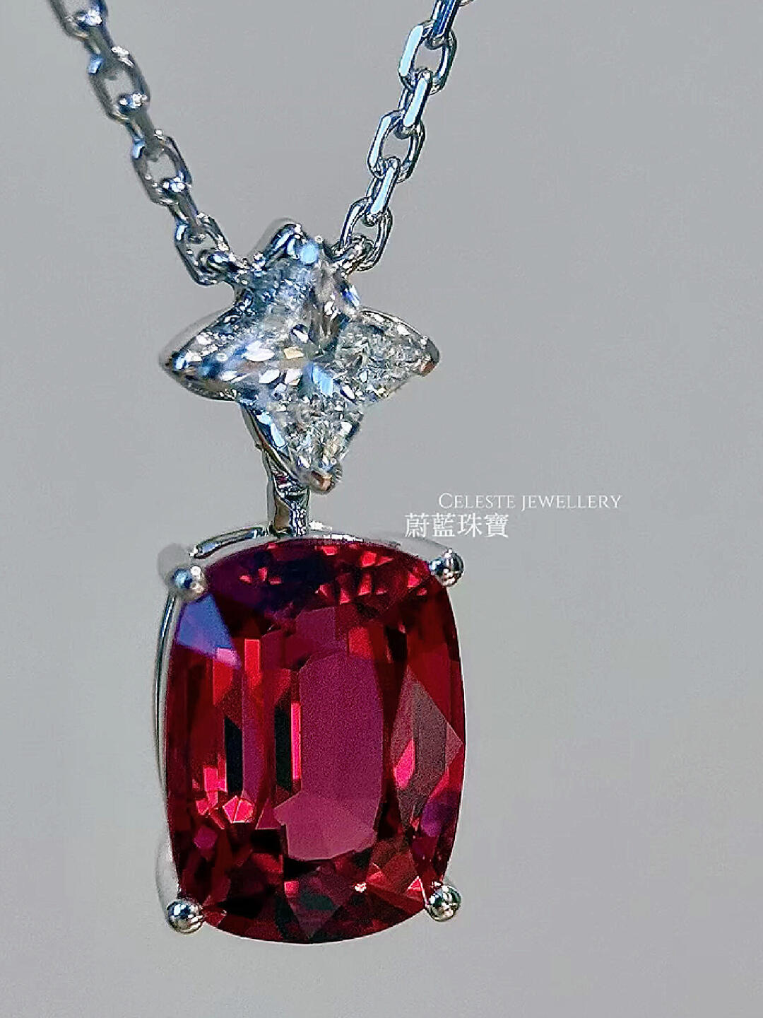 Crimson glow at the neck, a poem written by time necklace