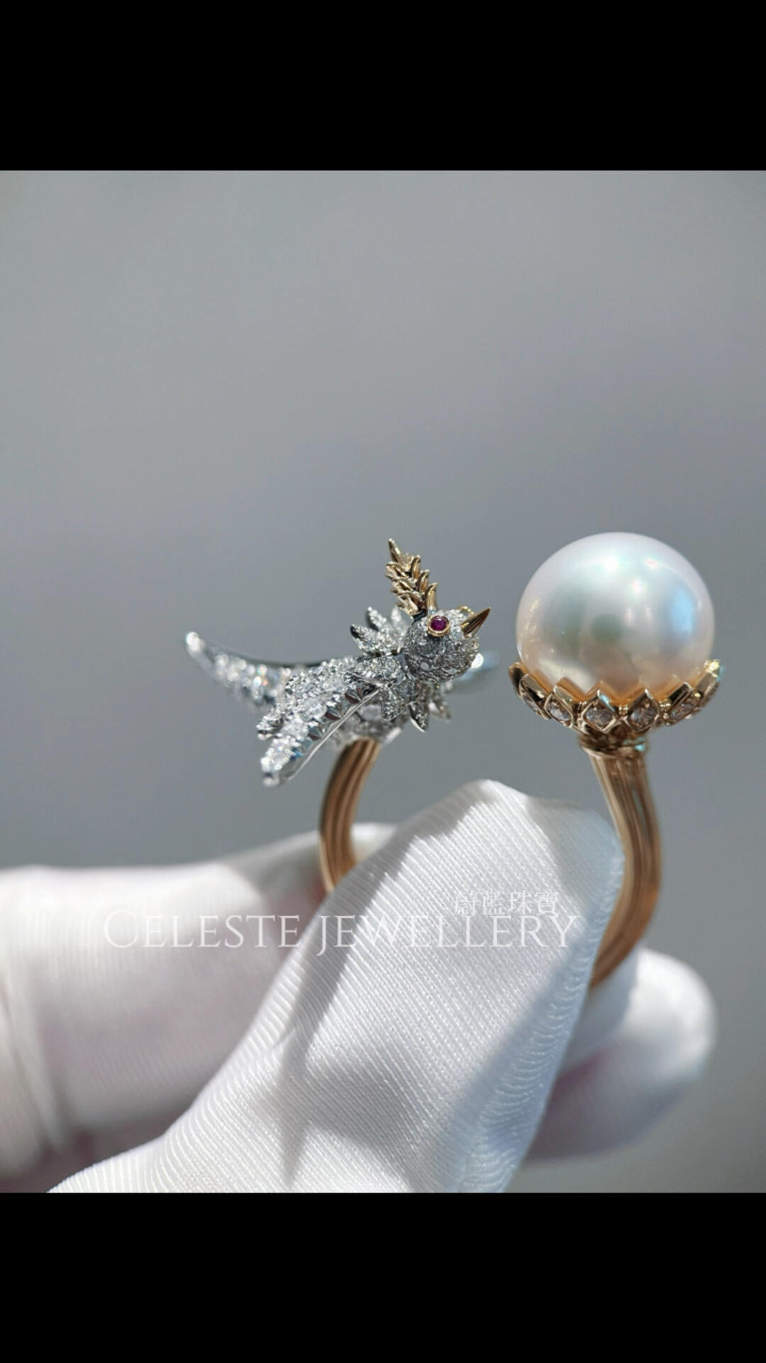 A little bird has alighted on your fingertips brooch