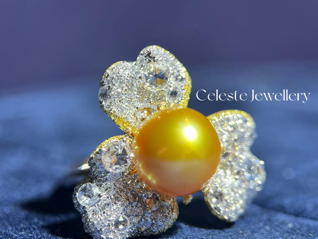 Bridal pearl ring